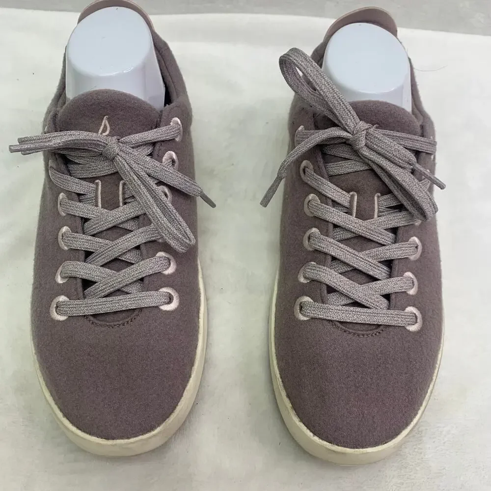 Allbirds M9 Wool Tree Piper Sneakers Hazy Mauve Blizzard Athletic Shoes Lace Up